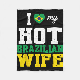 夫よ、私は私のホットなブラジル人妻が結婚した日が好きだB フリースブランケット