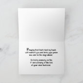 夫を亡くして1年の宗教的な記念日 カード (内部)