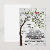 夫を愛している、とっても愛している サンキューカード (正面/裏面)