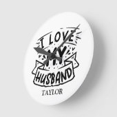 夫を愛してる ラウンド壁時計 (傾斜)