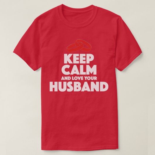 夫を愛する面白いギフト Tシャツ (デザイン正面)