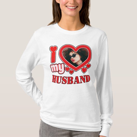 夫を愛すパーソナライズされた Tシャツ (正面)