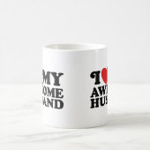 夫を愛素晴らしす コーヒーマグカップ (中央)