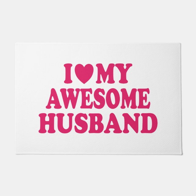 夫を愛素晴らしす ドアマット (正面)