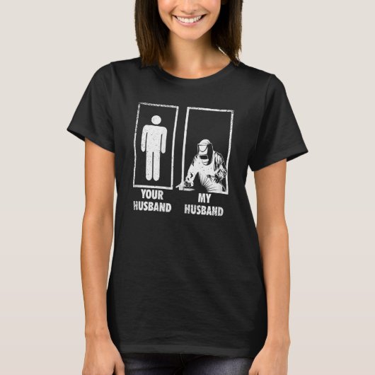 夫を温めおもしろいよ Tシャツ (正面)