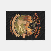 夫を祈りの中で支えてください 私はまだ夫がいません フリースブランケット (正面(横))