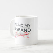 夫を育てるのは疲れた妻おもしろいを疲れさせる コーヒーマグカップ (正面左)