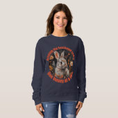 夫を運転熱狂するして…うさぎ スウェットシャツ (正面フル)