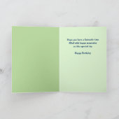 夫オン誕生日ブルージュのベルギーの水色 カード (内部)