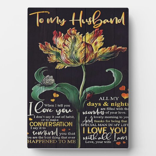 夫カスタマイズへの贈り物 |男最高のの贈り物 フォトプラーク (正面)