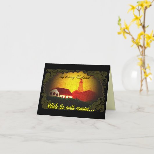 夫カード カード (黄色い花)