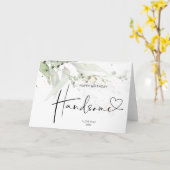 夫ギフトハッピーバースデーハンサムラブ カード (黄色い花)