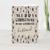 夫クリスマスツリーミニマルナチュラル シーズンカード (正面)