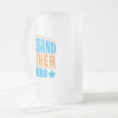 夫クール父ヒーローワードアート フロストグラスビールジョッキ (正面左)