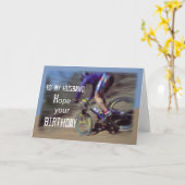 夫スポーツマウンテンバイク誕生日 カード (黄色い花)