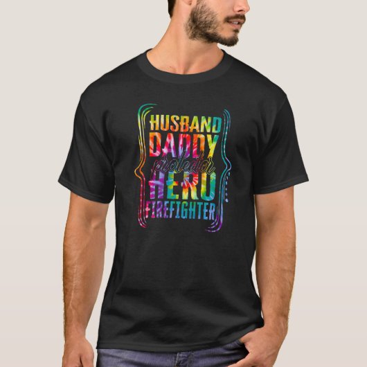 夫ダディープロテクターヒーロー消防士絞り染めG Tシャツ (正面)