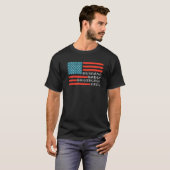 夫ダディープロテクターヒーロー米国国旗 Tシャツ (正面フル)