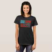 夫ダディープロテクターヒーロー米国国旗 Tシャツ (正面フル)