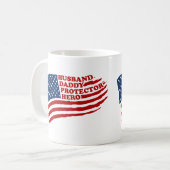 夫ダディープロテクターヒーロー コーヒーマグカップ (正面左)