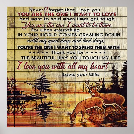 夫デザイン |夫へのラブレター ポスター (正面)