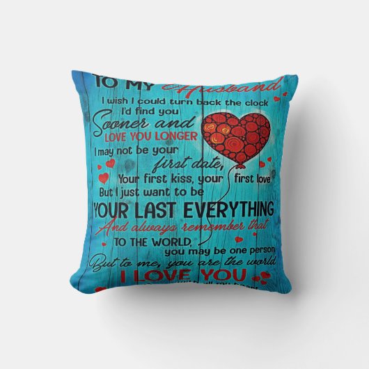 夫デザイン |愛の引用文を夫に クッション (正面)