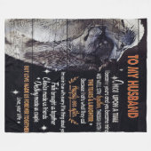 夫デザイン |愛の引用文を夫に フリースブランケット (正面(横))