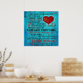 夫デザイン |愛の引用文を夫に ポスター (キッチン)