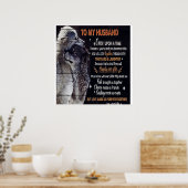 夫デザイン |愛の引用文を夫に ポスター (キッチン)