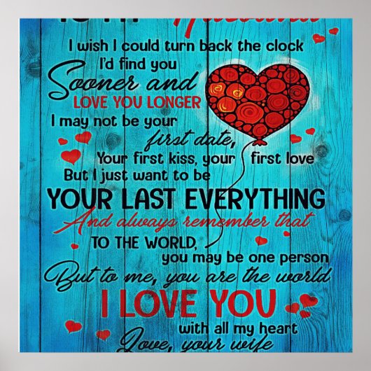 夫デザイン |愛の引用文を夫に ポスター (正面)