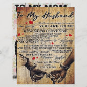 夫デザイン |手紙 |素敵な贈り物 メニュー (正面/裏面)