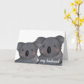 夫ハッピーアニバーサリーコアラカード カード (黄色い花)