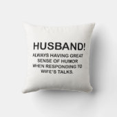 夫ハビー引用文おもしろい夫 クッション (裏面)
