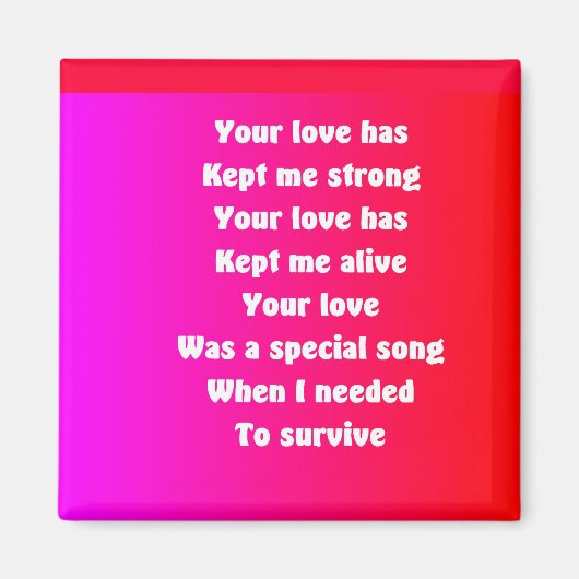 夫バレンタインデーの冷蔵庫の磁石 マグネット (正面)