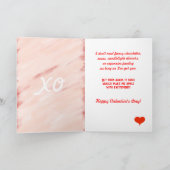 夫バレンタインデー赤いハートグリーティングカード シーズンカード (内部)