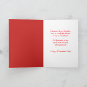 夫バレンタインデー赤いハート シーズンカード (内部)