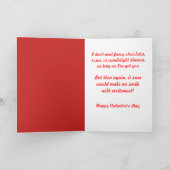 夫バレンタインデー赤いハート シーズンカード (内部)