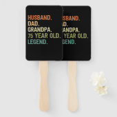 夫パパおじいちゃん75歳75歳の誕生日の男性 ハンドファン