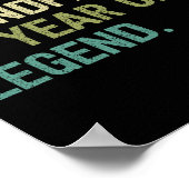 夫パパおじいちゃん80歳80歳の誕生日プレゼント ポスター (角)