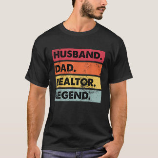 夫パパおもしろい不動産仲介業者実在Estate Agent Mens F Tシャツ