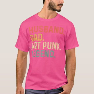 夫パパアートパンクレジェンドおもしろいレトロギフトD Tシャツ