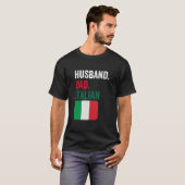 夫パパイタリアンイタリア国旗デザイン贈呈品 Tシャツ (正面フル)
