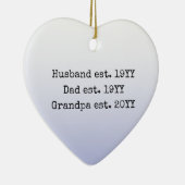 夫パパグランパエストスタンダードグランパ セラミックオーナメント (右)