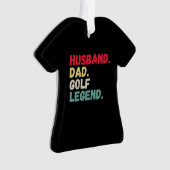 夫パパゴルフ伝説ヴィンテージレトロクリスマスオア オーナメント (正面)