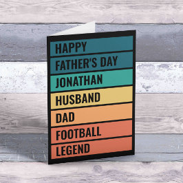夫パパサッカーレジェンドレトロ父の日 シーズンカード