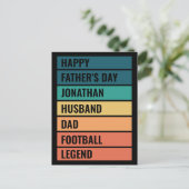 夫パパサッカーレジェンドレトロ父の日 シーズンポストカード (スタンド正面)