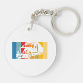 夫パパトラックおもしろいカー伝説トラック運転手Truc キーホルダー (裏面)