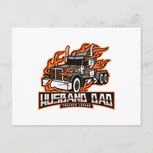 夫パパトラック車伝説 ポストカード (正面)