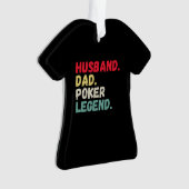 夫パパトランプのポーカー伝説ヴィンテージカードクリスマスO オーナメント (正面)