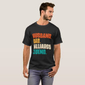 夫パパビリヤード伝説プールプレーヤー Tシャツ (正面フル)