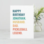夫パパピックルボールレジェンド名前をカスタムする誕生日 カード (スタンド正面)